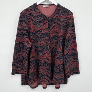Tianello by Steve Barraza Jacket Size Large Stretch Knit Lagenlook Lando‎ Artsy
